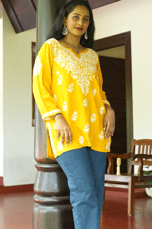Noor - Chikankari Rayon Short Kurta