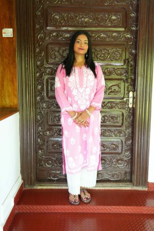 Rida – Modal 3D work Chikankari Pink Color Kurta