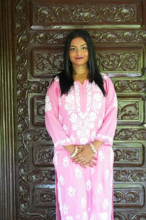 Rida – Modal 3D work Chikankari Pink Color Kurta