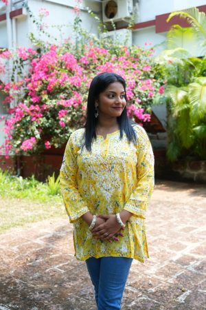 Mulmul Chikankari Short Kurta - Yellow Color