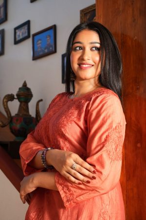 Chanderi Premium Kurta set - Rust Color