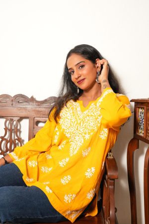 Noor - Chikankari Rayon Short Kurta