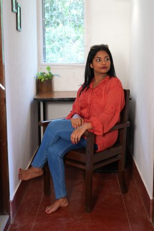 Modal (Soft Fabric) Chikankari Shirt – Red Color