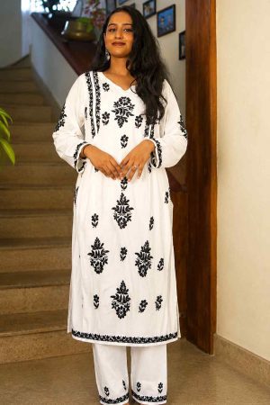 Rayon Highlight Chikankari Kurta Set